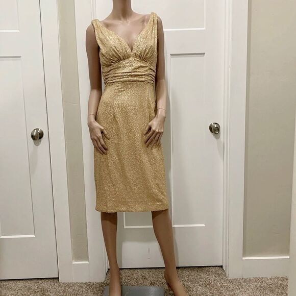 New Gorgeous Chiffon Sequins Cocktail Dress - Picture 4 of 15